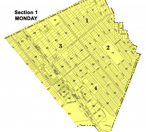 MONDAY Trash Map - Section 1 